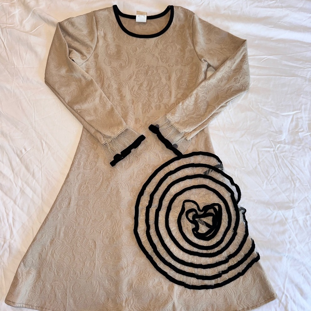 Chic Kids Formal Dress with Black Detailing